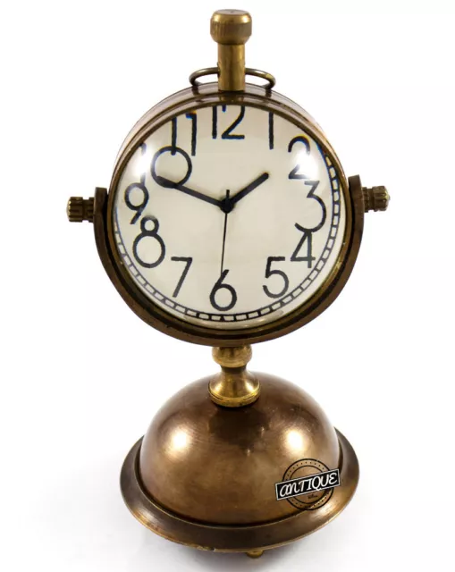 Maritime Tisch Uhr Messing Nautisch Vintage Schreibtisch Weihnachten Dekor