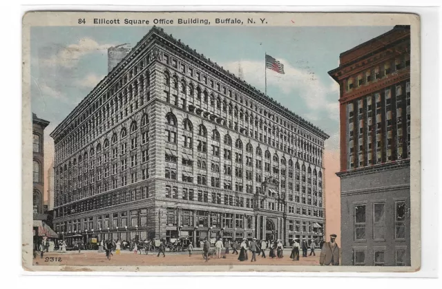VTG Post Card Ellicot Square Office Building Buffalo NY