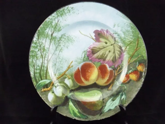 Creil Et Montereau-Ancien Grand Plat Peint Au Decor De Nature Morte Aux Fruits