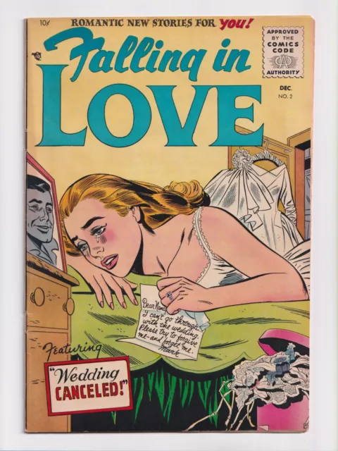 Falling In Love #2 DC Comics 1955 Vintage Golden Age Romance Comic Book FN+