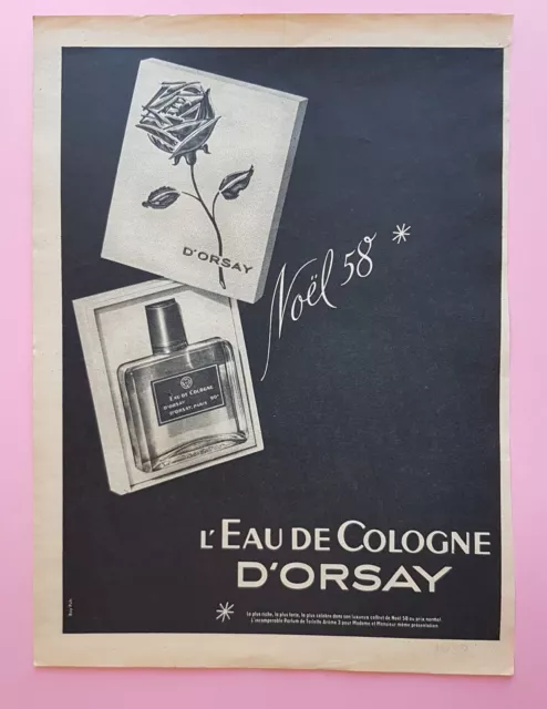 D'ORSAY parfum   PUBLICITE  1958   Print AD 1523