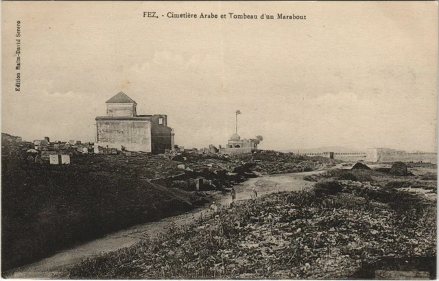 CPA AK Fez - Cimetiere Arabe et Tombeau d'un Marabout MAROC (1082766)