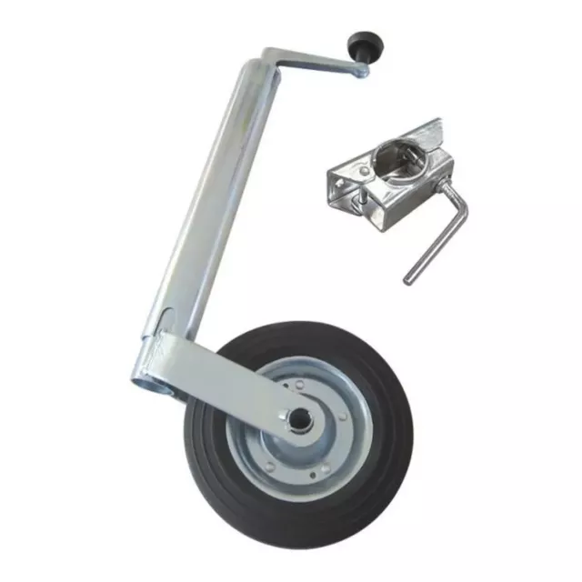 Roue jockey 48 mm Support de Serrage Remorque Caravane Charge Tractable 130kg FR