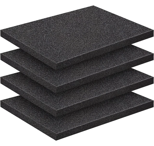 Customizable Polyethylene Foam for Packing and Crafts, 1 In (12x16 In, 2 Pads)