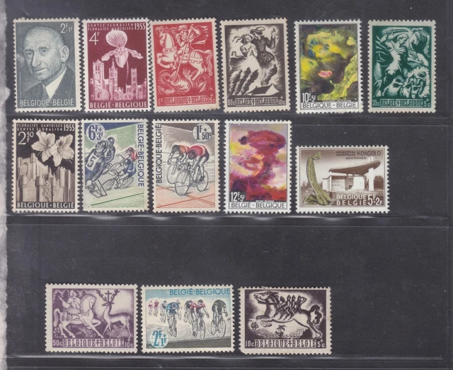 Belgique Ghent Floralies Tableaux Cycle Course Set 14 Fin Excellent État Timbres