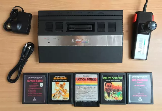 Atari 2600 Junior Console + 5 Games - Complete Setup