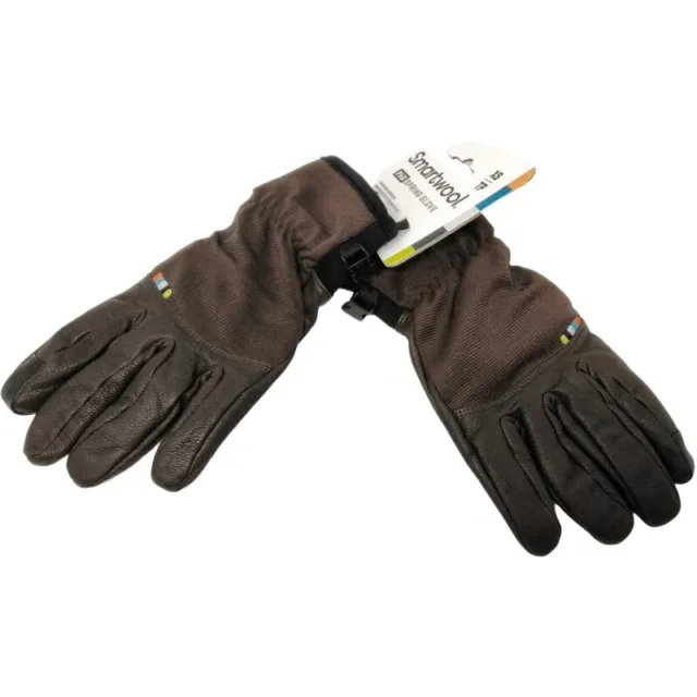 Smartwool PhD Spring Glove Unisex Adult Size X-Small Leather Gloves Brown Black