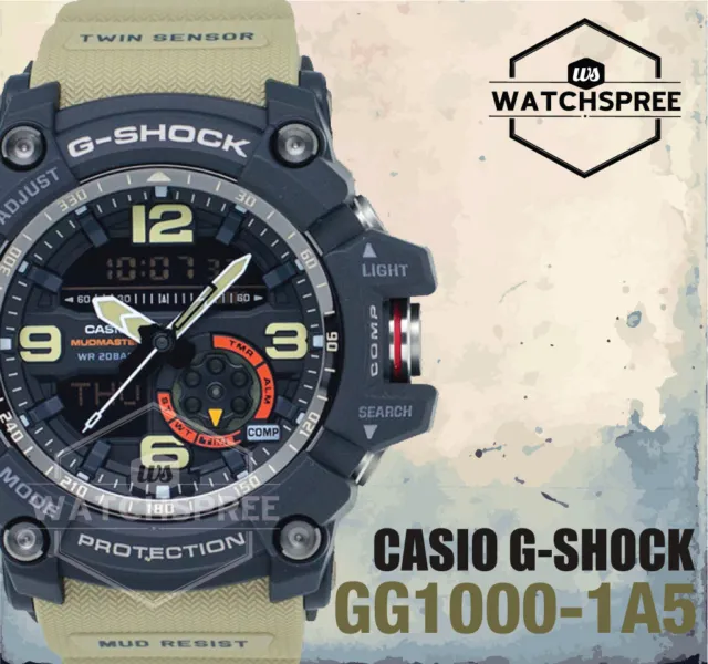 Casio G-Shock Master of G Mudmaster Series Twin Sensor Watch GG1000-1A5