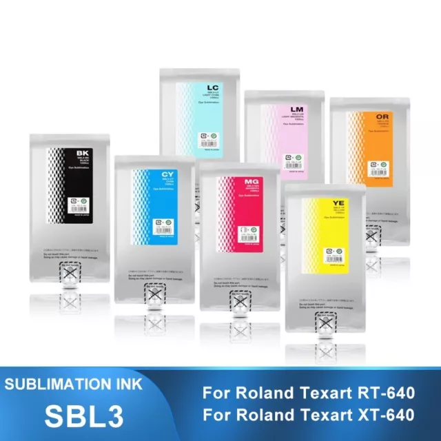 Bolsa de tinta de sublimación de tinte 1000 ml SBL3 para impresora Roland RT-640 XT-640