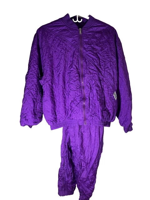 Vintage Rare Everlast Tracksuit Boxing Women's Size L Purple Jacket Pants Set