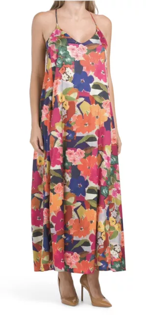 Women’s Nicole Miller Floral Printed Maxi Dress Size Large