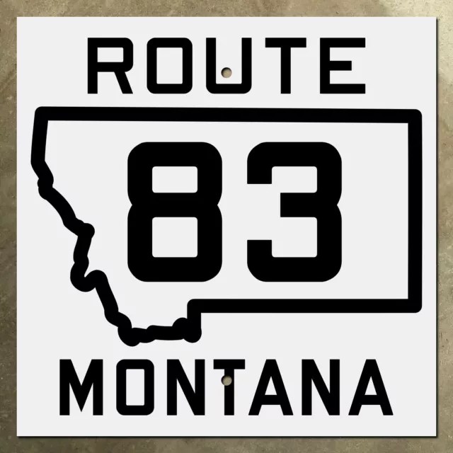 Montana state route 83 highway marker road sign shield map Seeley Lake 1934 12"