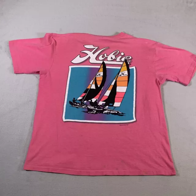 VINTAGE 1990 Sailing Shirt Adult XL Pink Sailor Ocean Outdoors 90s Cotton U54