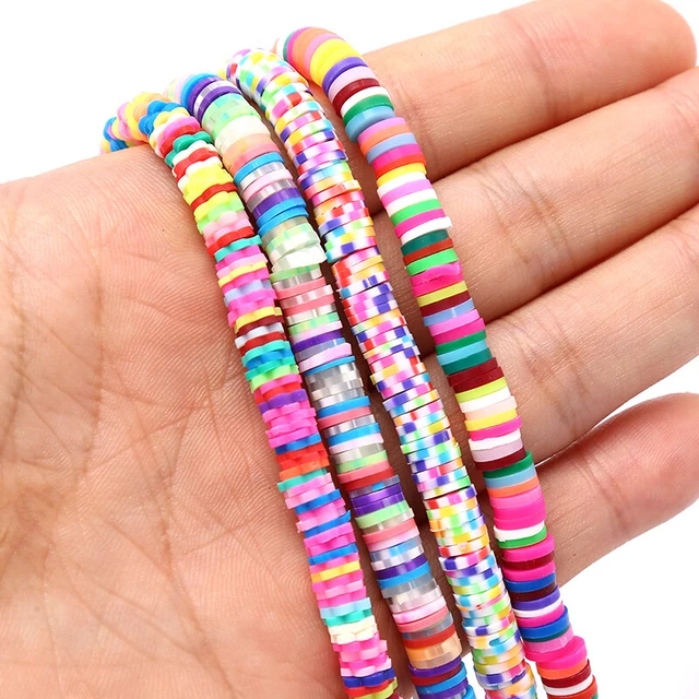 6mm Flat Round Polymer Clay Beads Loose Spacer Beads DIY Jewelry Making Findings 3