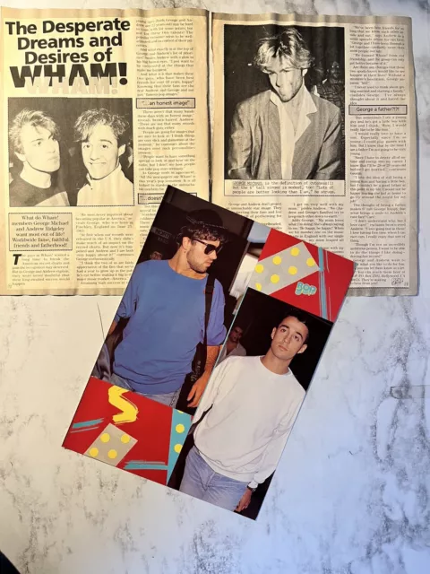 Wham! Pinup & Clipping From 80’s Teen Magazine.