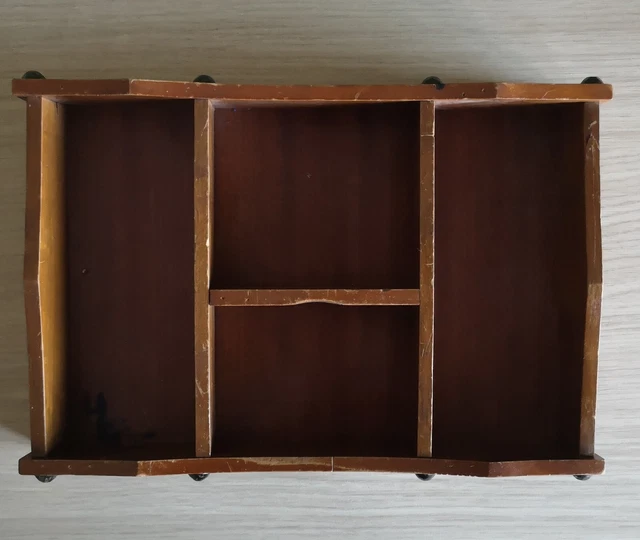 Organizzatore Scrivania Antico Vintage Legno