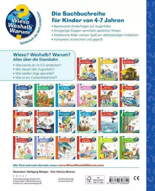 Alles über die Eisenbahn Wieso? Weshalb? Warum? Bd. 8 Ravensburger 3