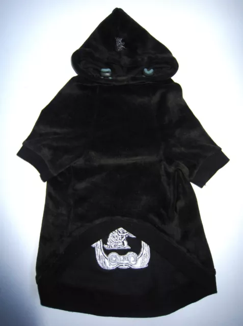 Juicy Couture black velour dog, puppy designerhoody Doggy Couture.Rare. 2