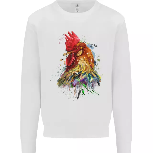 A Chicken Watercolour Kids Sweatshirt Jumper