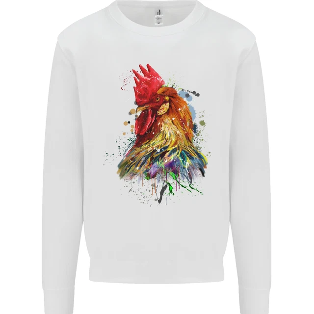 A Chicken Watercolour Kids Sweatshirt Jumper
