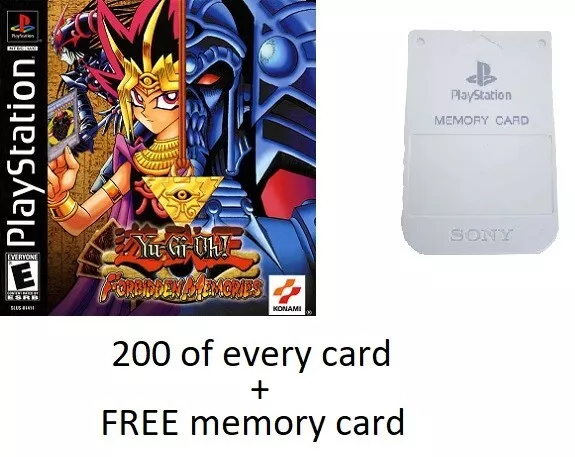 Yu-Gi-Oh Forbidden Memories PS1 save ALL CARDS 722/722 memory card COMPLETE