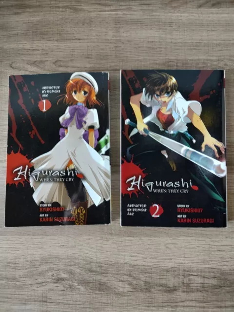Higurashi When They Cry Abducted By Demons Arc 1 & 2 Lot Set English Manga Books