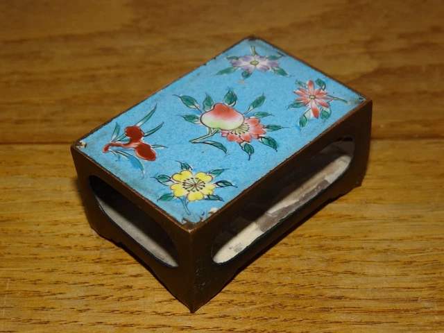 Boîte Ancienne En Métal à Décor De Fleurs - Vintage - Occasion