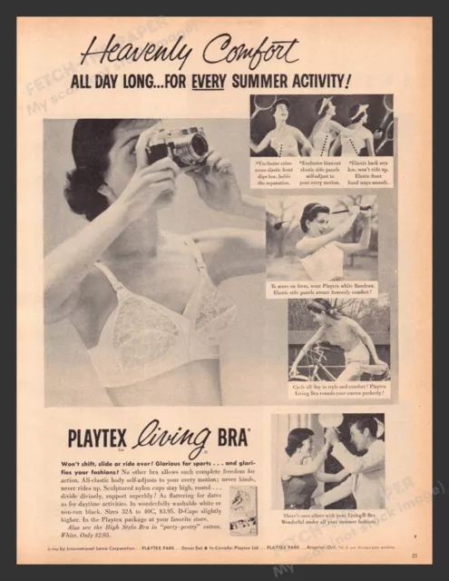 Playtex girdles lingerie 1956 ad original vintage print 1950s