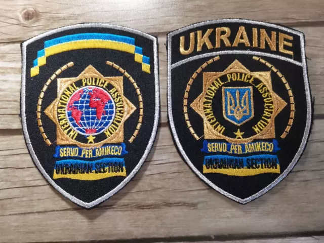 2 Ukraine Ukrainian Patch Ipa International Police Association