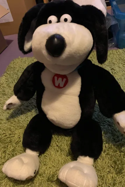 Vintage Wooly & Worth Woolworths Large Soft Toys Sheep & Dog 50cm plushies