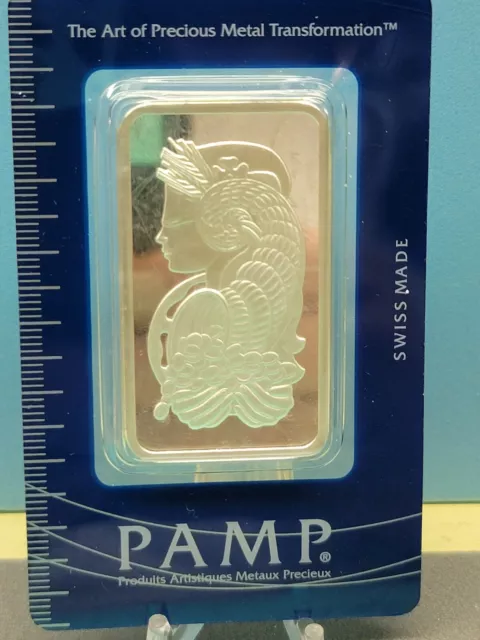 1 Oz Fine Silver Pamp Bar 999.0 C030893