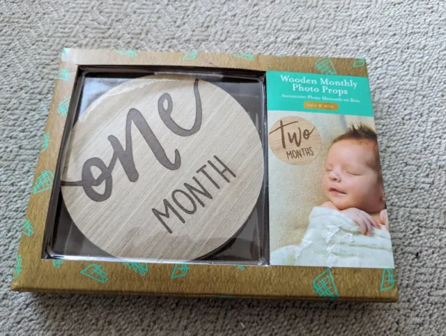 Kate & Milo Wooden Monthly Baby Photo Props Milestones 12 Months