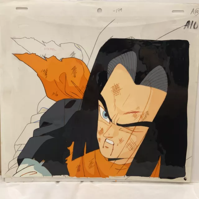 Dragon Ball Z anime Cel 8- With Douga Stuck - Android C17