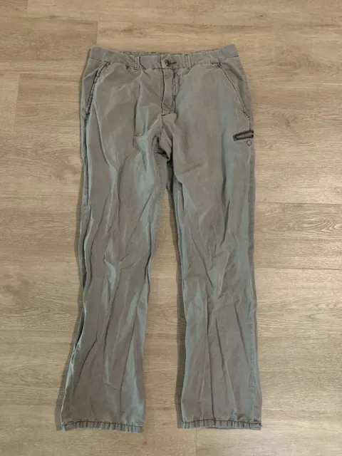 Jet Lag Pants Mens 36x33 Gray Straight Leg Pockets Logo