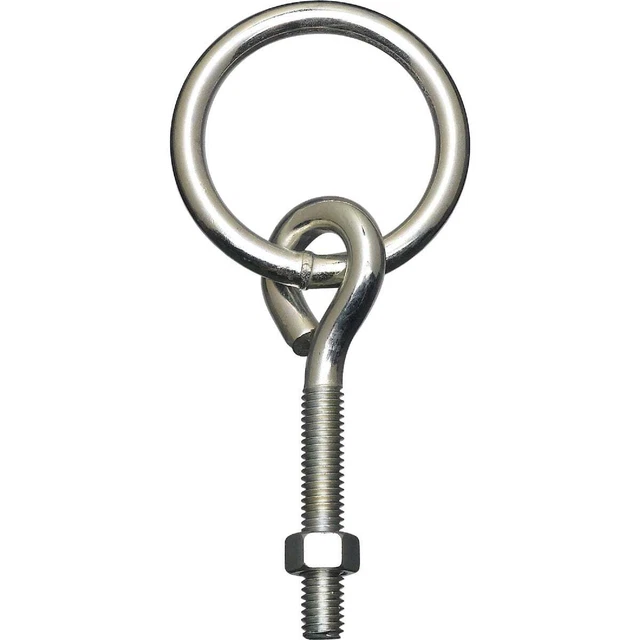 National 3/8 In. x 3-3/4 In. Zinc Ring Eye Bolt N220624 Pack of 10 National