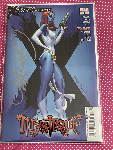 X-MEN BLACK MYSTIQUE #1 J SCOTT CAMPBELL VARIANT SIGNED COVER COA 2018 uncanny