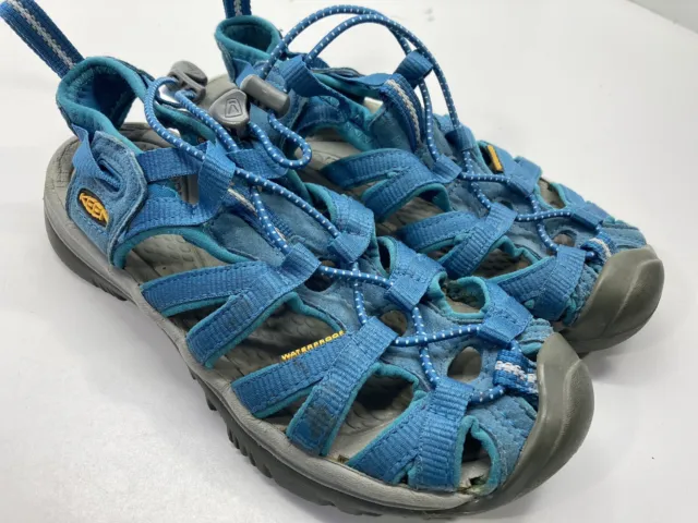 Keen Whisper Sandals Size 5 1012230 Celestial Corydalis Blue Waterproof Hiking