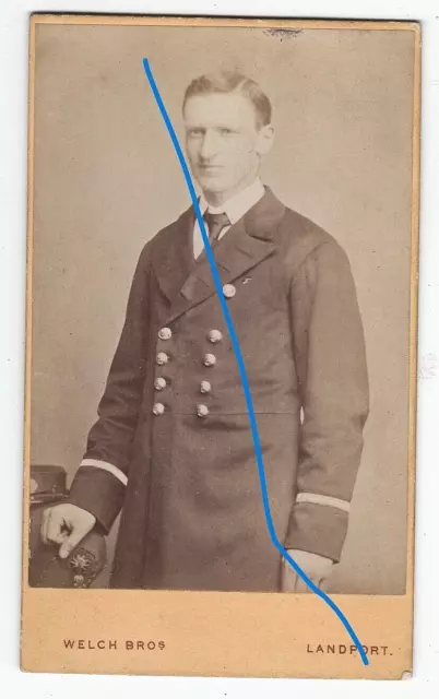 CDV Officer Royal Navy RN Sub Lieutenant Paymaster ? Welch Brothers Landport