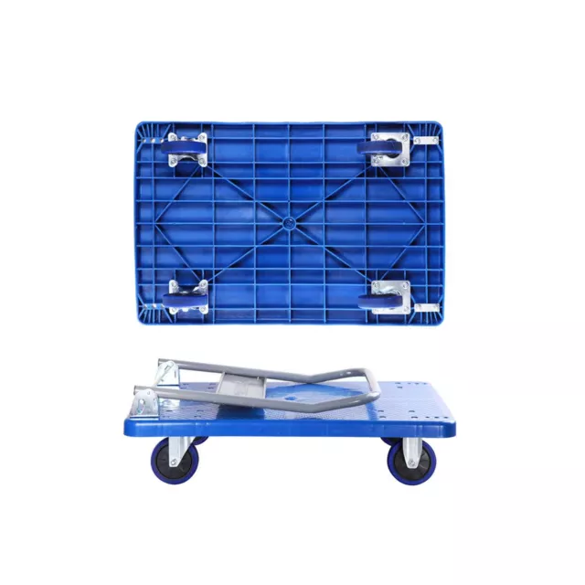 300kg Heavy Duty Folding Platform Trolley Hand Truck Foldable Cart Industrial A 3