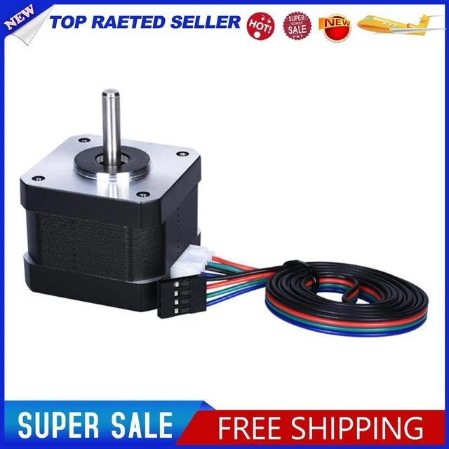 Nema 17 Schrittmotor 52Ncm, 38mm, 1,5A, 5mm Welle,  Produktbild-Vorschau 4