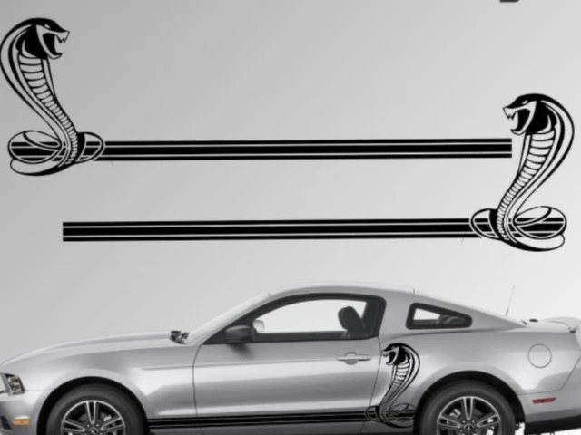 Custom Ford Mustang Shelby, Cobra Racing Side Decal set, both sides for Ford Car