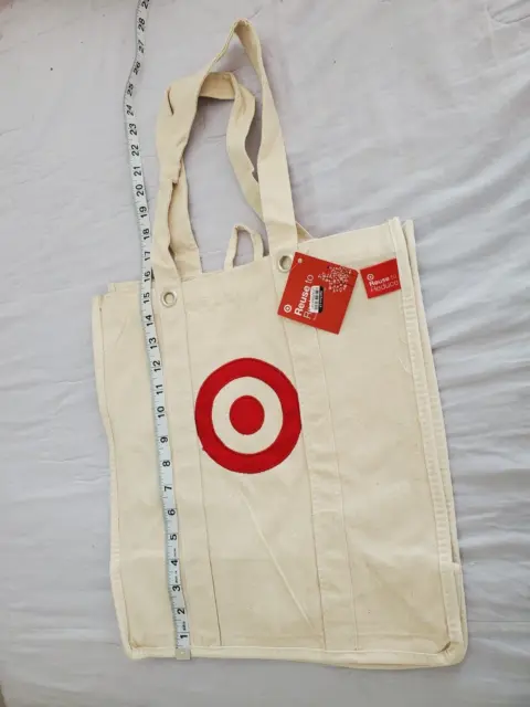 NEW W/TAGS TARGET Canvas Cotton Heavy-Duty Heavyweight Tote Bag - Red ...