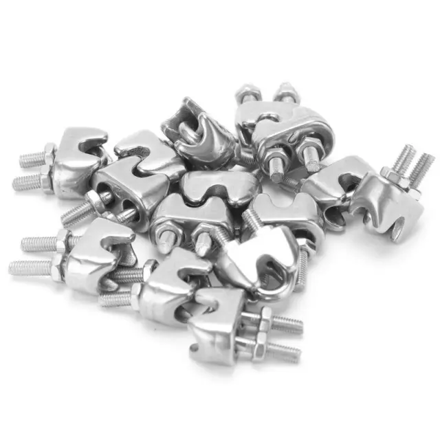 Stainless Steel Wire Rope Cable Clip Clamp U Fasteners 15x 1/16in M