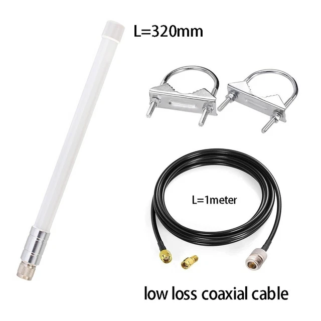 Elio Minatore Antenna Kit, Lora Omnidirezionale Hnt Hotspot W / Low Loss Cavo
