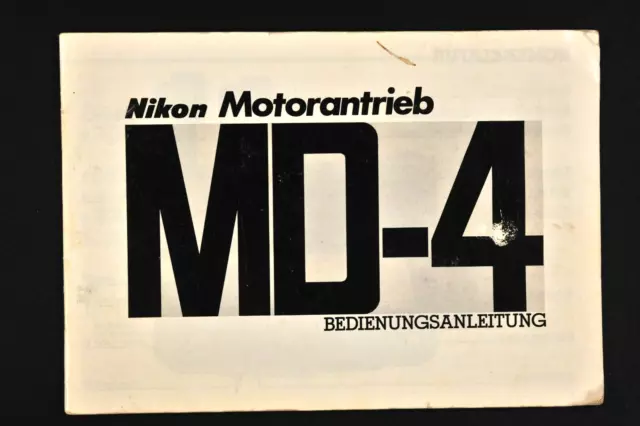 Nikon  MD-4 Bedienungsanleitung in Deutsch