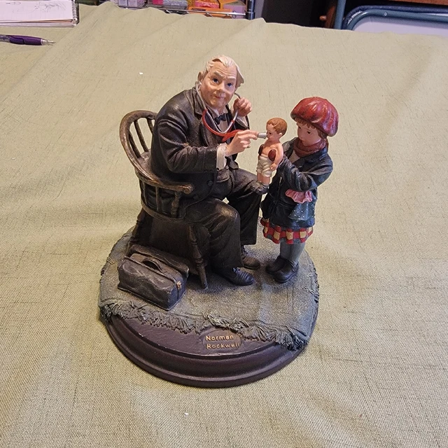 The DOLL DOCTOR Norman Rockwell Figurine 1998 Saturday Evening Post Collection