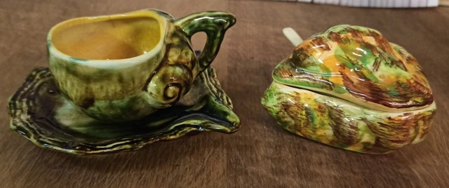 Barbotine Coquillage Forme Escargot Et Huitre