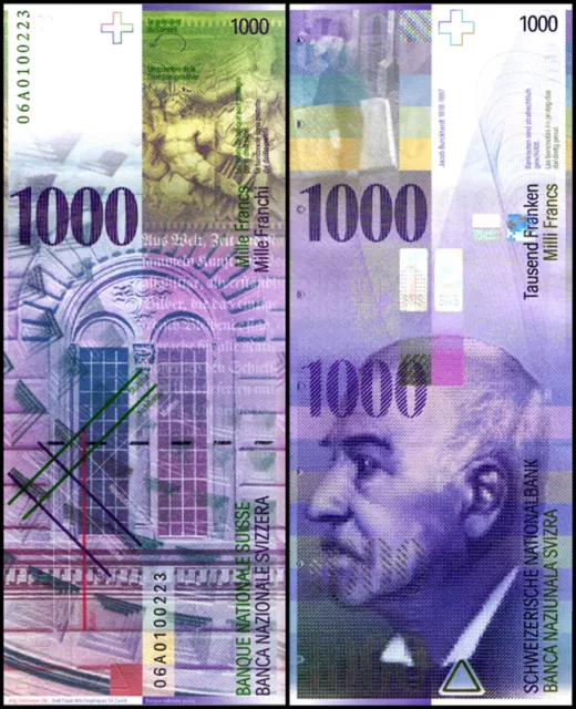 Switzerland 1000 Franken, 2006, P-74c.2, UNC