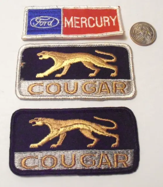 Old Stock Automotive Car *3 Mercury Cougar* 4" Jacket Cloth Patch Patches Lot