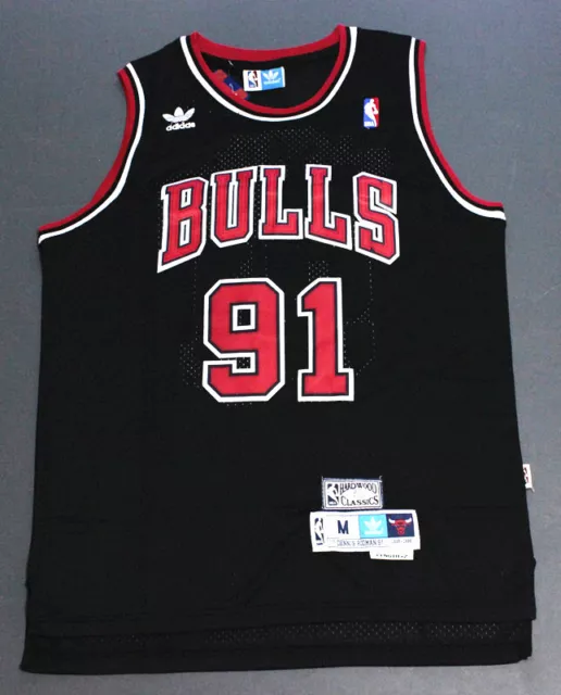 Retro White Dennis Rodman # 91 Chicago Bulls jersey